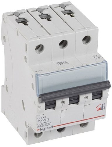 Выключатель автоматический Legrand TX3 6000 3п 32А C 6кА картинка